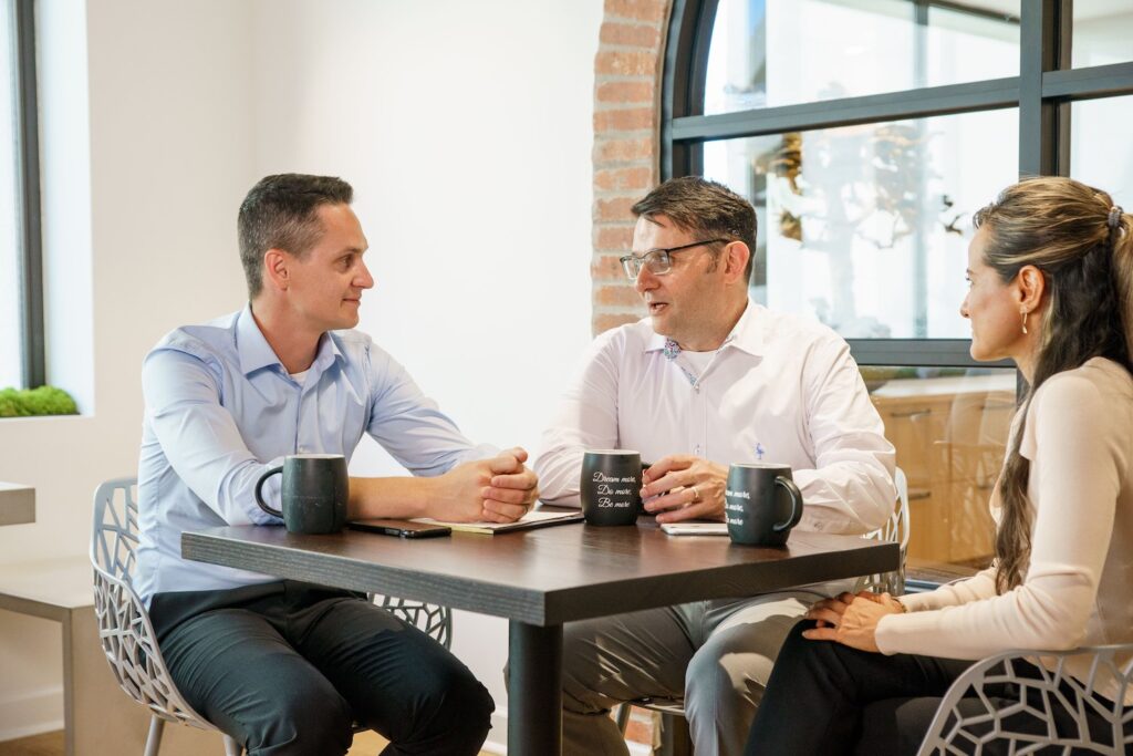 Ryan Tanner giving a website consultation